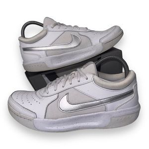 Nike Court Zoom Lite 3 'White Metallic Silver' DH1042-101 Women's 8.5